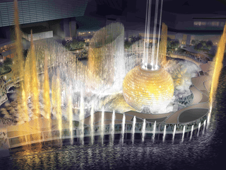 Abu Dhabi's next destination - Al Maryah Waterfront - to have 30m tall sphere, 1000 AI-powered water jets
