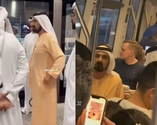 Watch Sheikh Mohammed’s surprise visit on the Dubai Tram