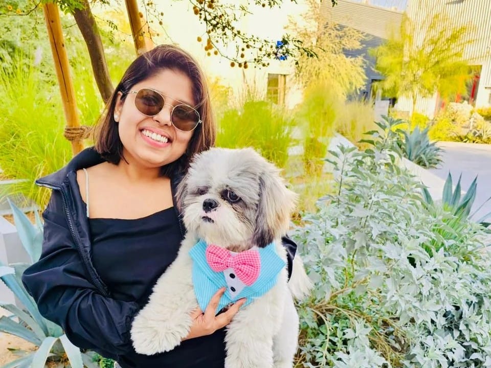 Indian couple Sheena Jain and Sahil Joseph no longer measure life in hours or days in Dubai. Time, as they once knew it, has melted into something far more magical — something soft, four-legged, and full of soul. Their world now ticks to the rhythm of paws on the floor, happy barks, and one deeply knowing gaze. Because everything — absolutely everything — revolves around Miso, their Shih Tzu, their only child, and the very heartbeat of their home.
