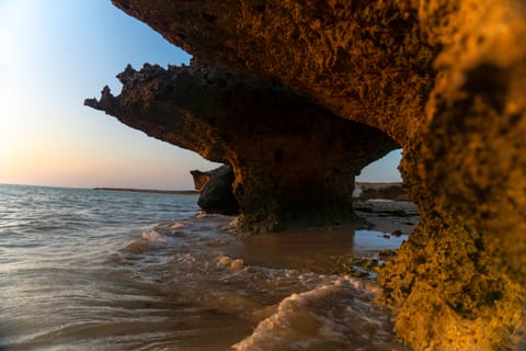 Scenic views of Jazan beach along the Red Sea coast in southwestern Saudi Arabia. The Jazan Region is experiencing a significant rise in visitors and residents during the summer holidays, drawn by its scenic coastline and tranquil beaches along the Red Sea. 
