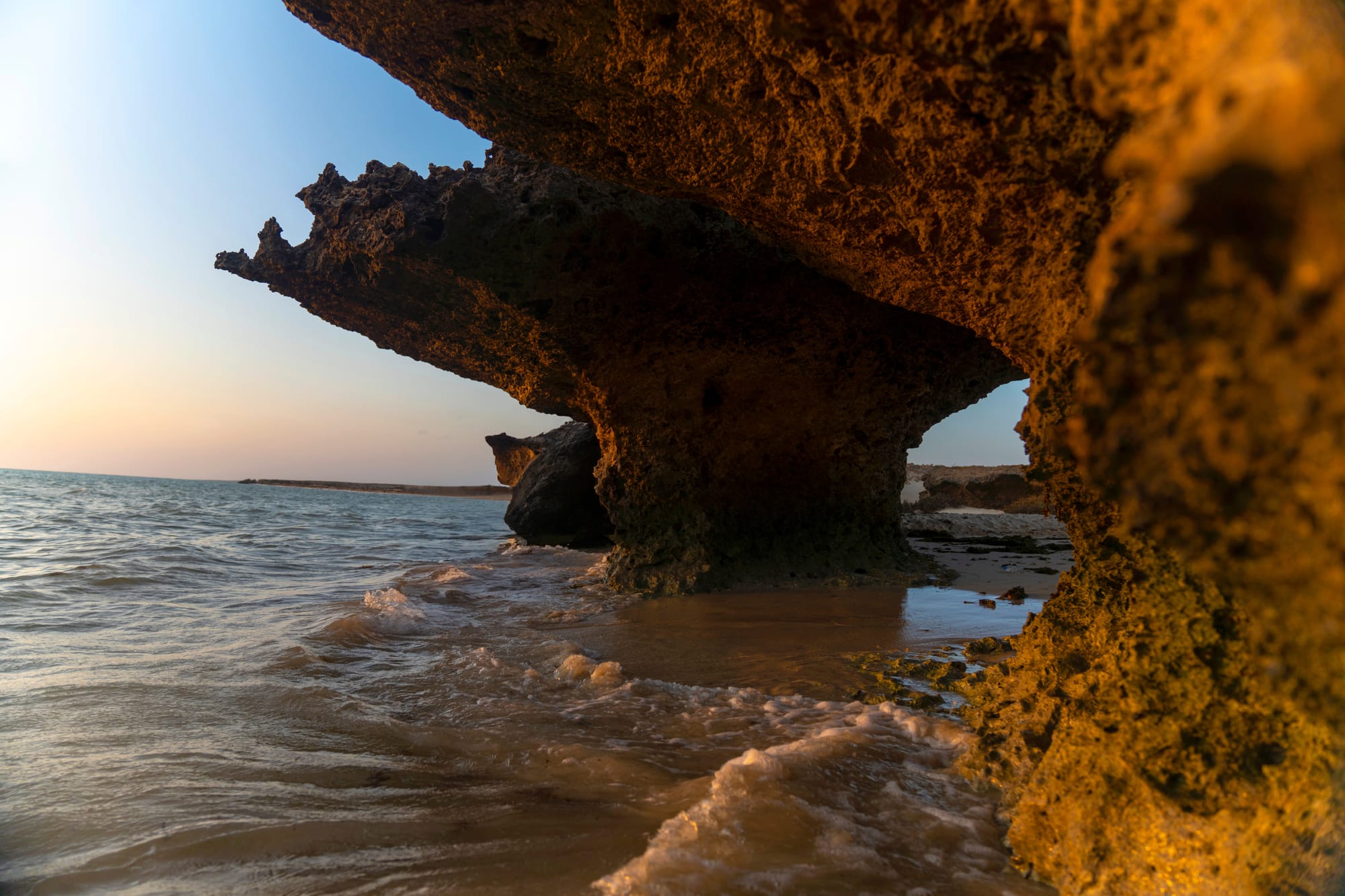 Scenic views of Jazan beach along the Red Sea coast in southwestern Saudi Arabia. The Jazan Region is experiencing a significant rise in visitors and residents during the summer holidays, drawn by its scenic coastline and tranquil beaches along the Red Sea. 