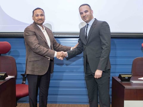 Taher Shams, Managing Director, Zulekha Healthcare Group, and Akram Sami, Managing Director & Regional GM – MEA, Oracle Health