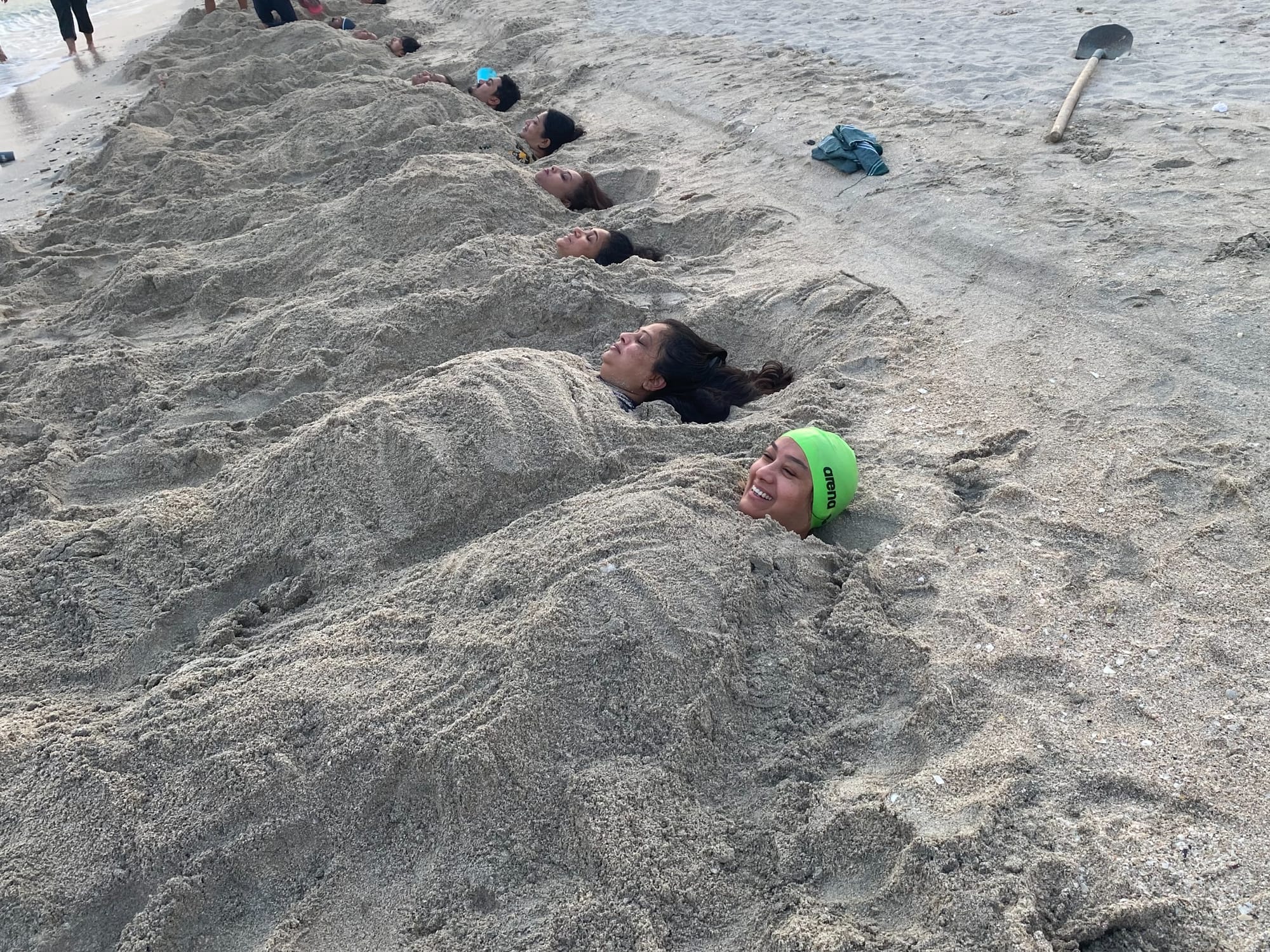 Some of the Sharjah Goans during a recent  mud bath session.