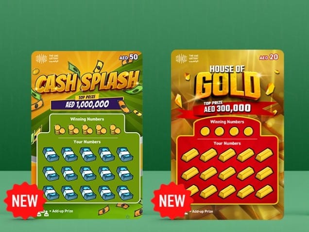 Cash Splash and House of Gold are two of the new Scratch Cards