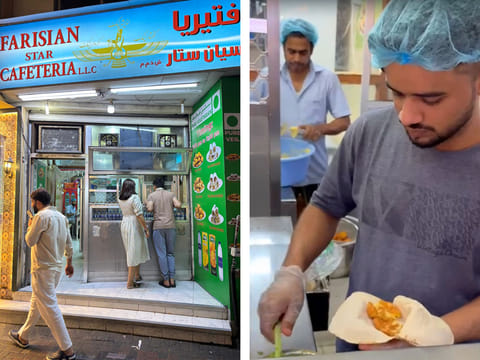 Farisian Star cafeteria in Meena Bazar, Bur Dubai.