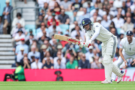 Shubman Gill bats during the fifth Test against England