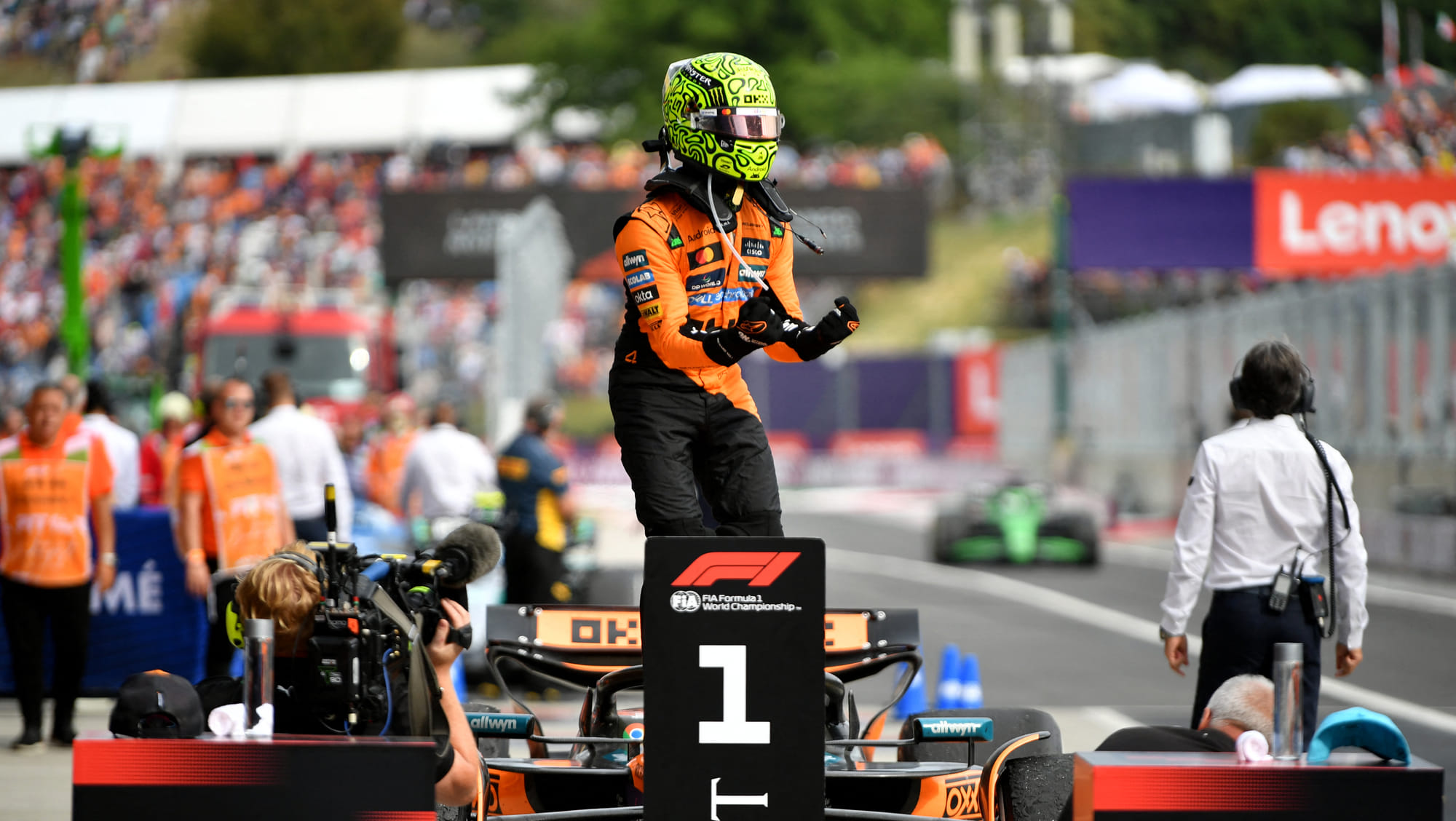 Lando Norris fended off teammate Oscar Piastri to win the Hungarian Grand Prix on Sunday and maintain McLaren's relentless march through the season.