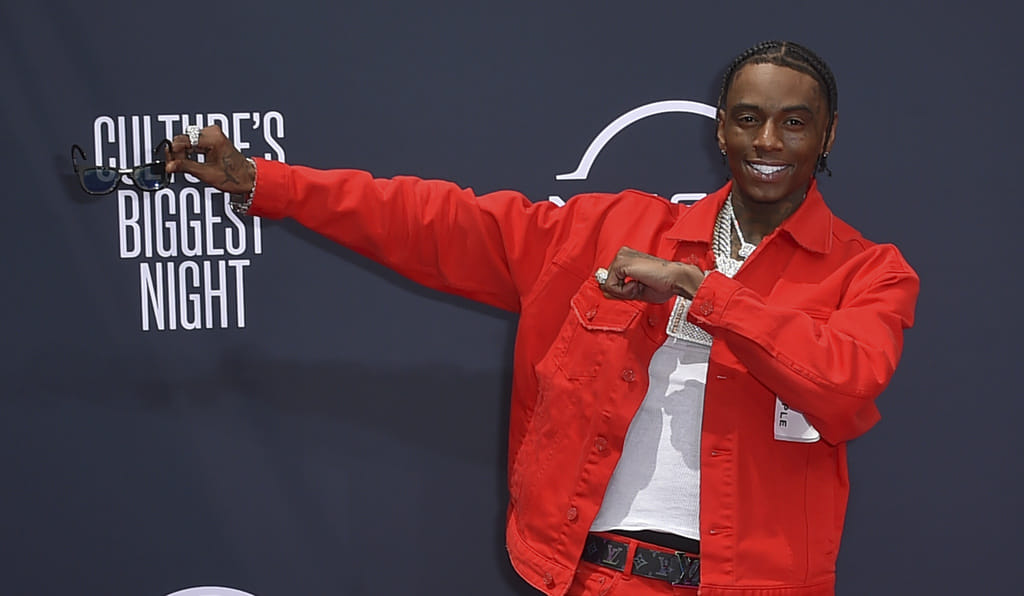 FILE - Soulja Boy arrives at the BET Awards on Sunday, June 25, 2023, at the Microsoft Theater in Los Angeles. (Photo by Jordan Strauss/Invision/AP, File)