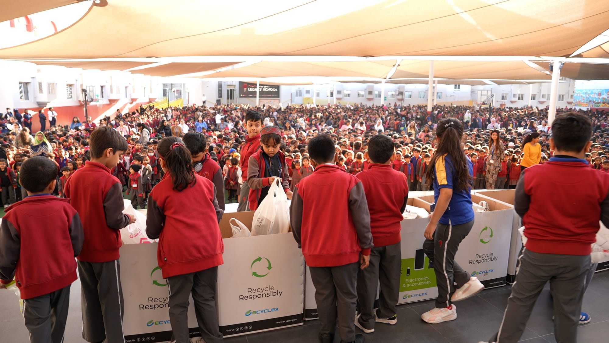 The Digital School of MBRGI announces Donate Your Own Device' campaign to help needy students around the world. Photo from the last campaign.