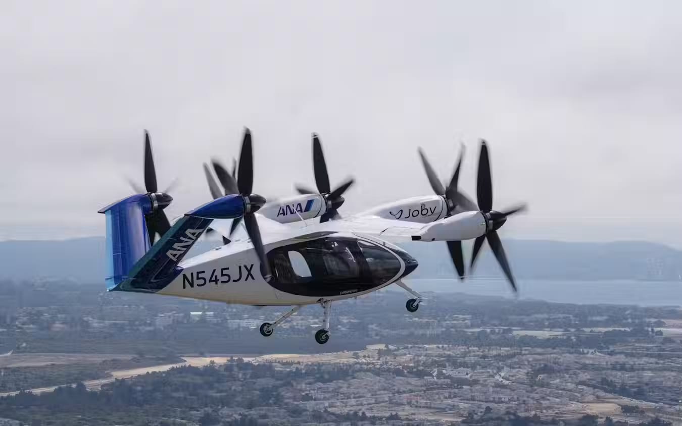 Joby’s eVTOL (electric vertical takeoff and landing) aircraft.