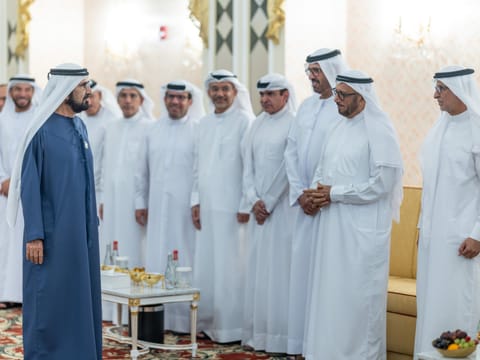 Sheikh Mohammed meets dignitaries, ministers, businessmen