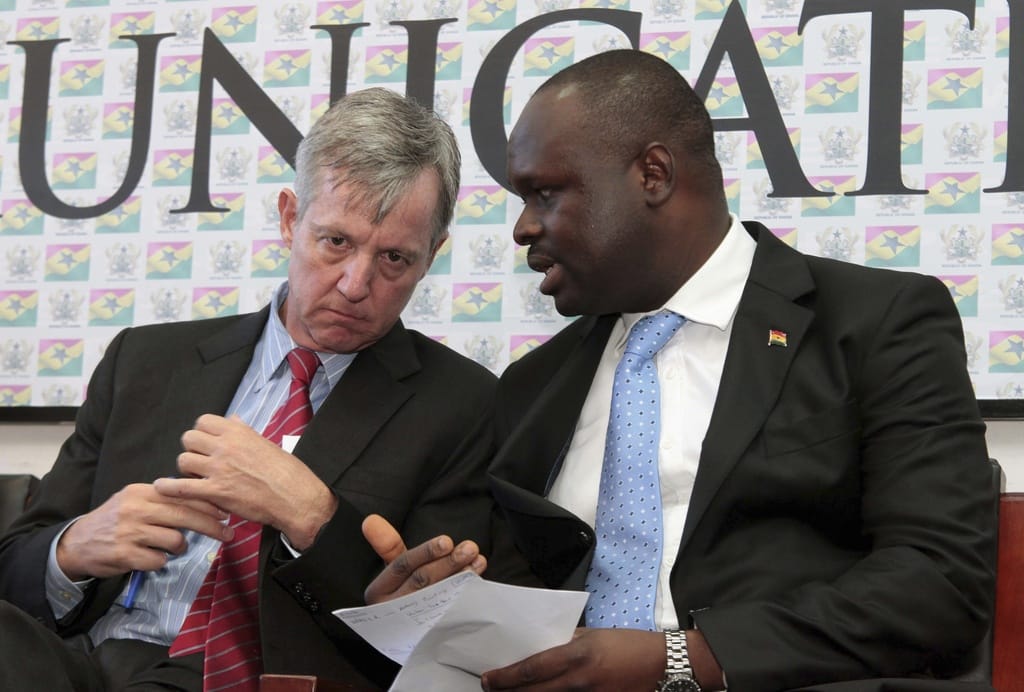 Edward Omane Boamah (right), Ghana's defense minister, was killed in a helicopter crash along with several other top officials.