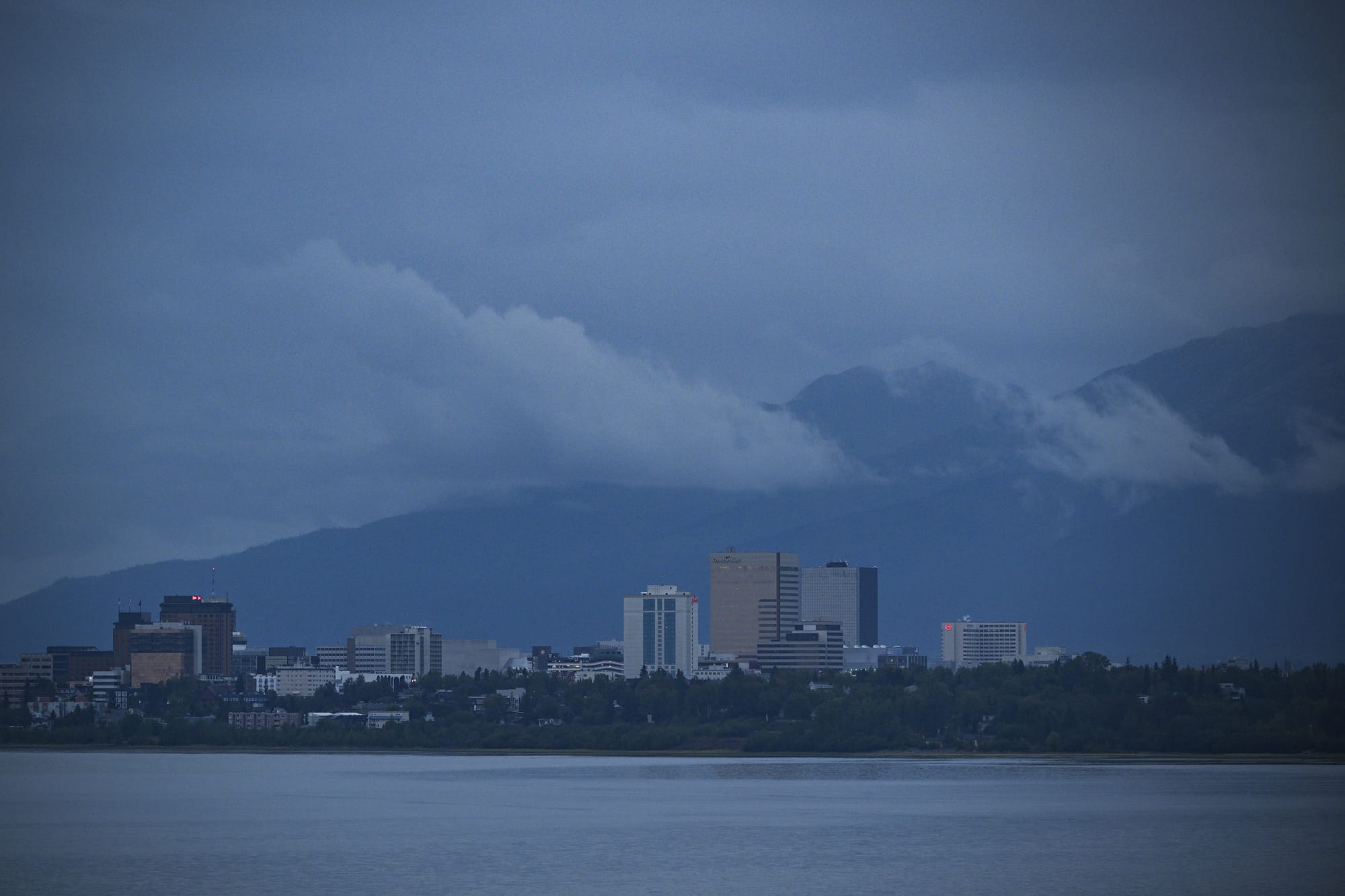 A view of downtown Anchorage, Alaska on August 13, 2025, ahead of the August 15 scheduled meeting between US President Donald Trump and Russian President Vladimir Putin.
