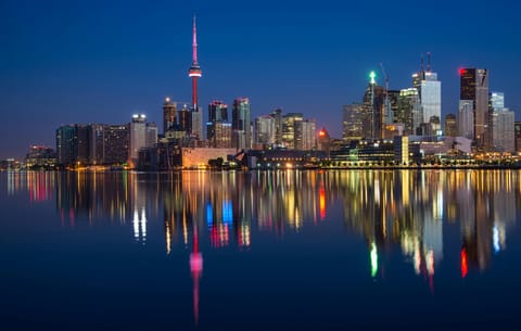 A night view of Toronto skyline.