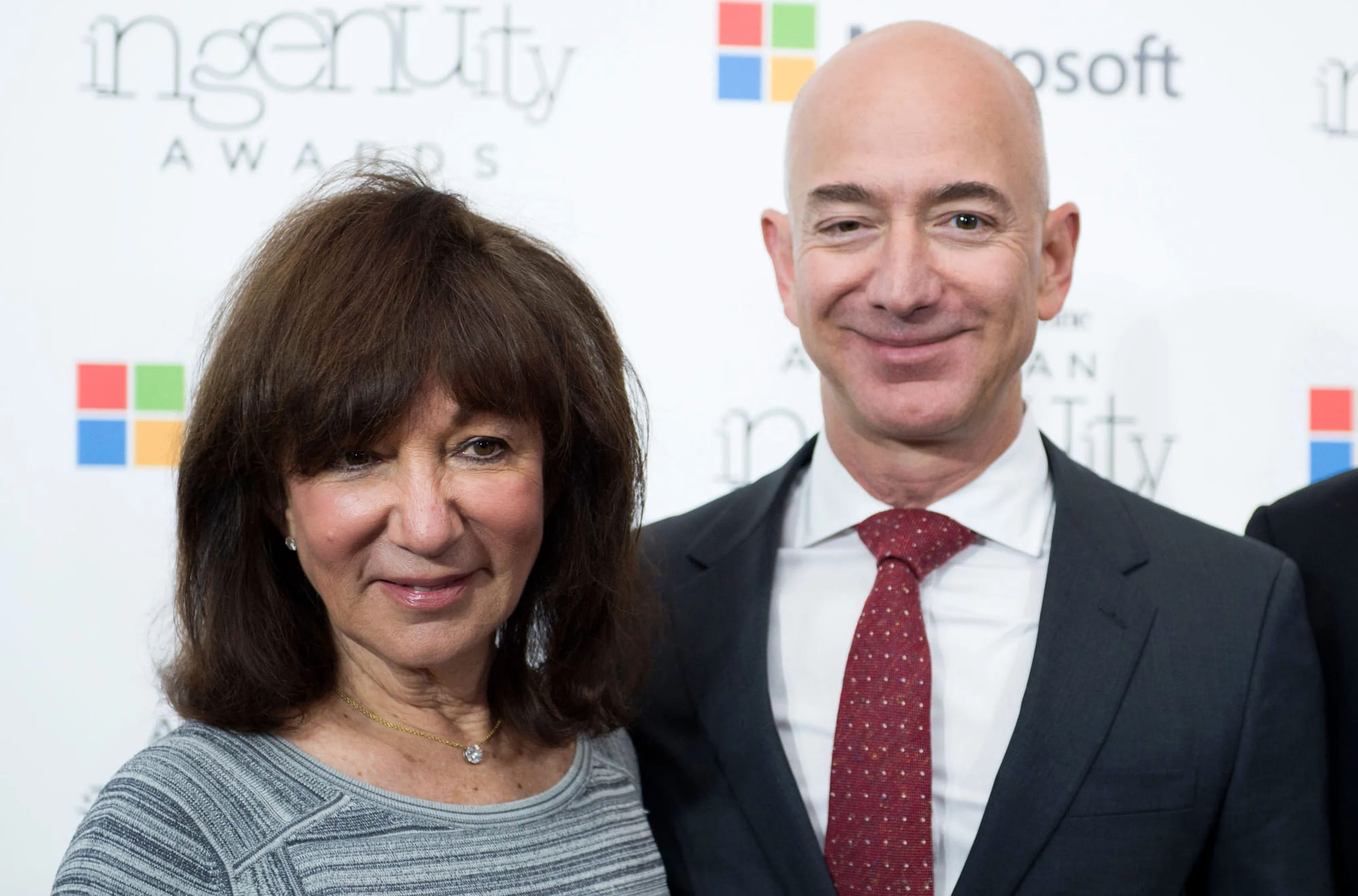 Jackie Bezos with Jeff Bezos