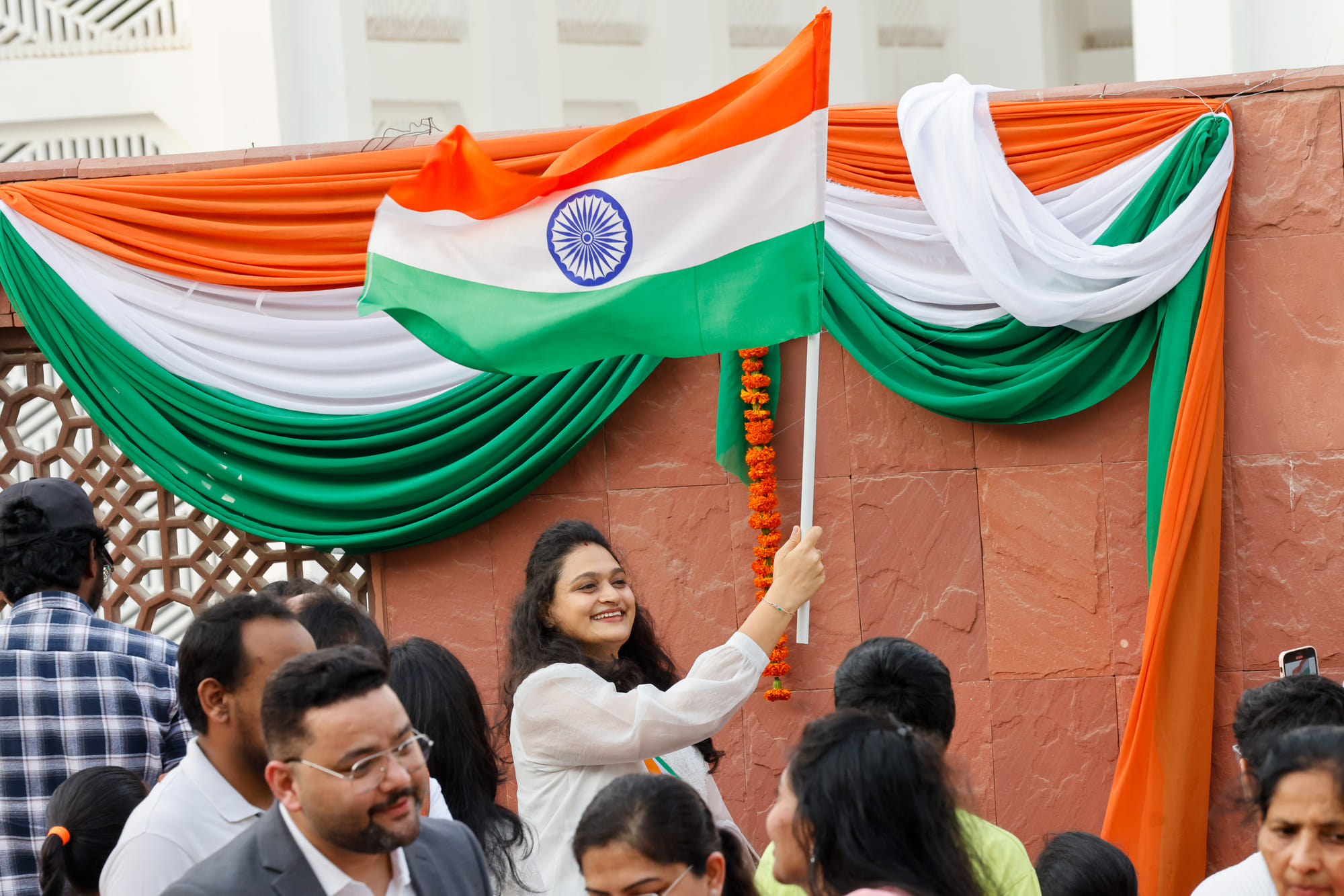 Indian expats celebrating 79th Independence Day at the Indian Consulate in Dubai.  