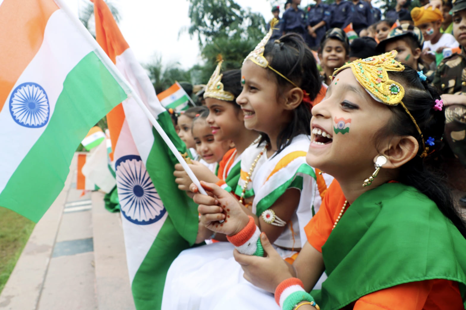 In a vibrant display of patriotism, children dressed in the colours of the national flag gathered in Patiala to celebrate the 79th Indian Independence Day with cultural performances and festivities.