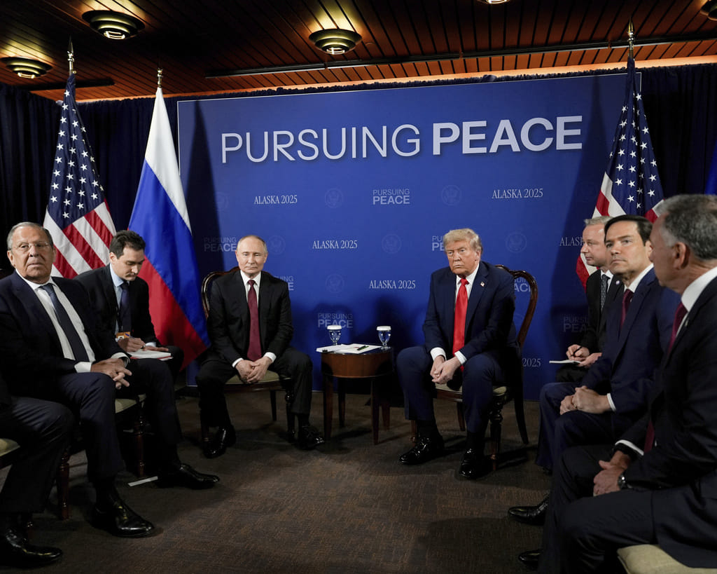 President Donald Trump meets with Russia's President Vladimir Putin.