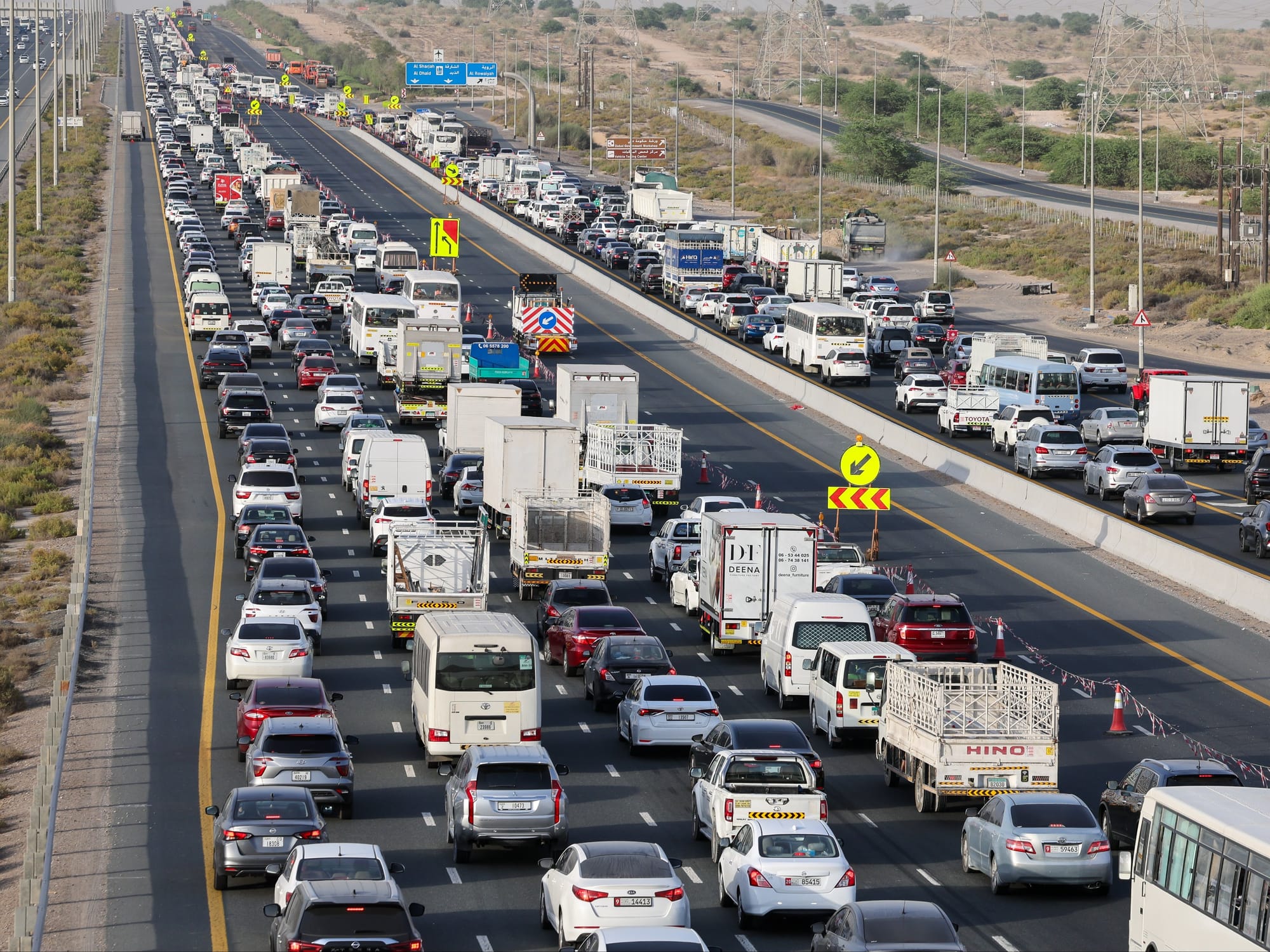 Stock Emirates road traffic