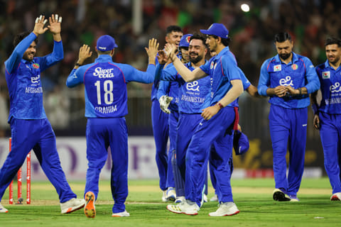 Afghanistan players will show solidarity with the earthquake victims during their Tri-Series match against the UAE at the Sharjah Cricket Stadium on Monday.