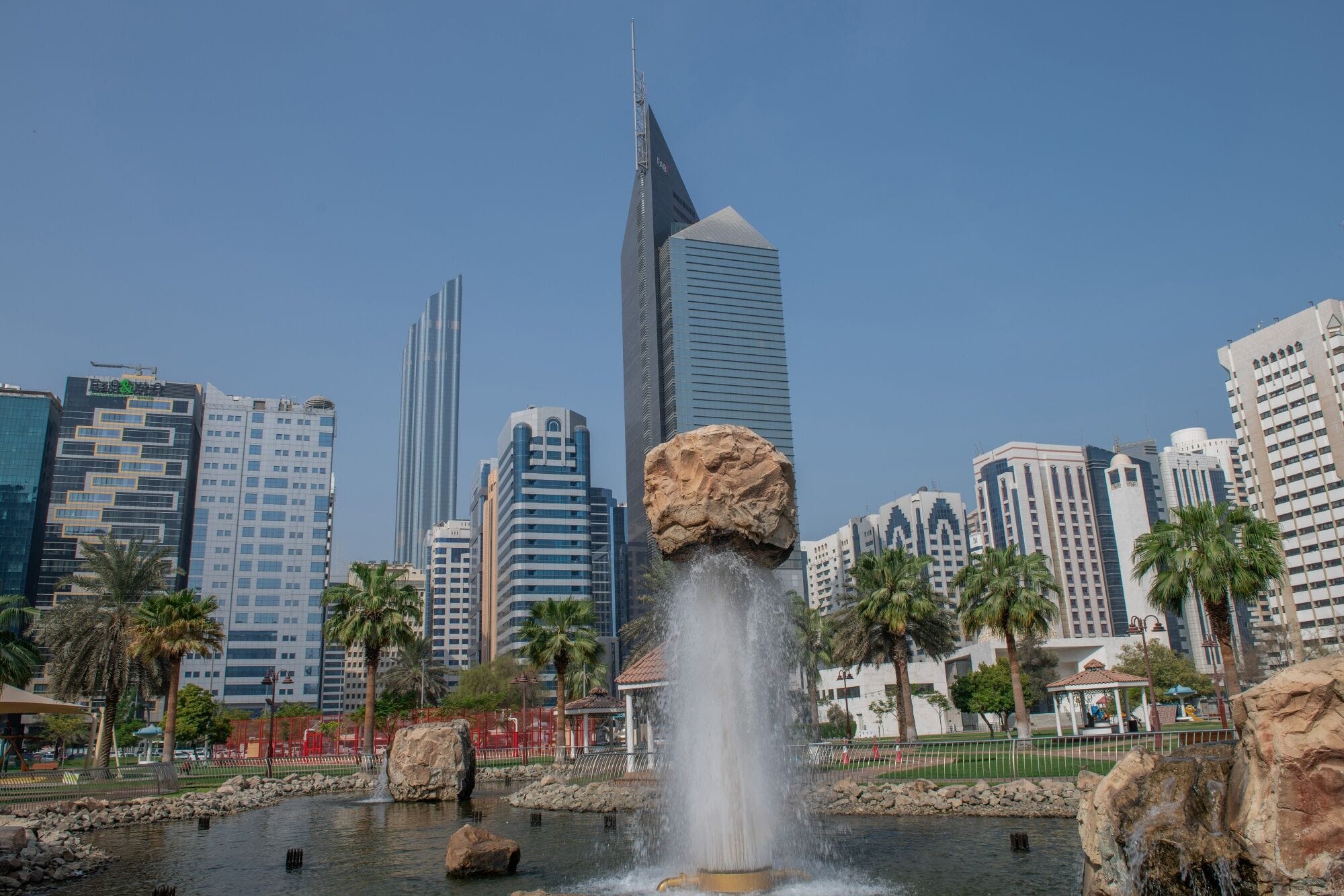 Stock Abu Dhabi skyline 2025