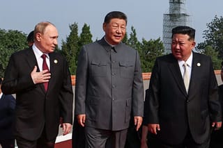 Xi Jinping, Vladimir Putin and Kim Jong Un appear together at China’s military parade