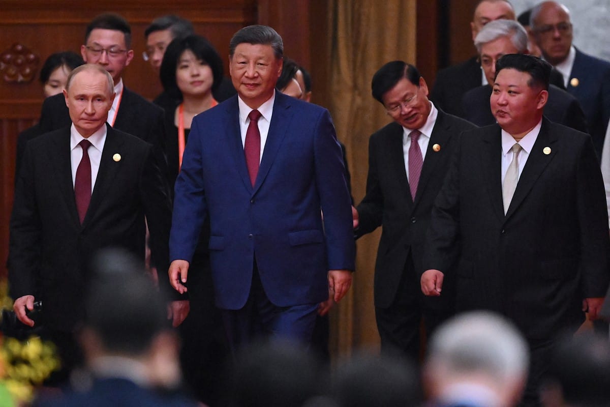 Chinese President Xi Jinping has appeared alongside Russia's Vladimir Putin and North Korea's Kim Jong Un on Wednesday for a once-a-decade military parade that will unveil new weapons and showcase Beijing's diplomatic clout.