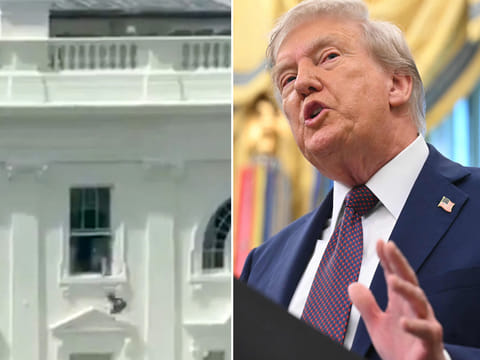 Trump dismisses viral White House video of flung debris as 'AI-generated' 