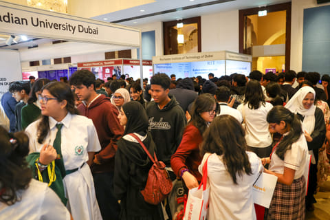 Students from Dubai's top schools at Edufair's May edition 