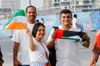 Asia Cup 2025: India and UAE cricket fans unite in festive spirit at Dubai stadium