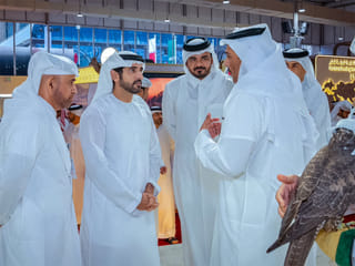 Sheikh Hamdan visits Katara International Hunting and Falcons Exhibition in Doha