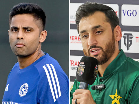 India captain Suryakumar Yadav (left) and Pakistan skipper Salman Ali Agha
