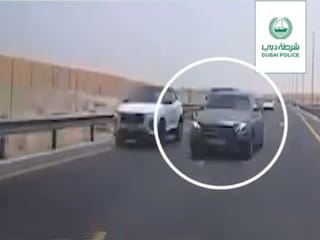 Video: Dubai Police fines motorist Dh2,000, 23 black points for reckless driving