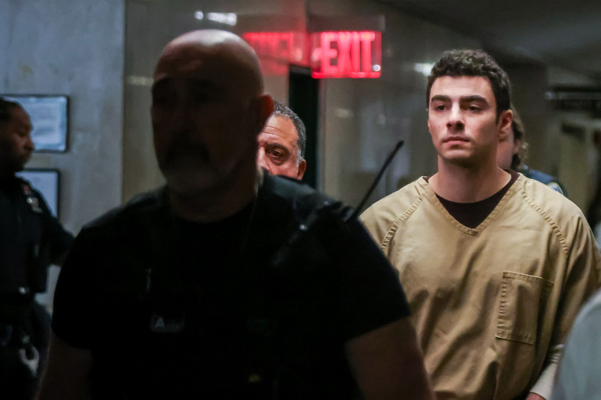 Luigi Mangione arrives for a pretrial hearing at New York State Supreme Court in New York, US, on Tuesday, Sept. 16, 2025.