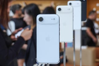 iphone Air at display in Tokyo during its launch last year, 2025 