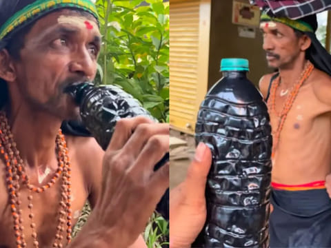 Breakfast of engines: Man in Karnataka swaps meals for motor oil