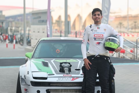 Khalifa currently competes with a powerful Nissan Silvia S13 fitted with an LS3 V8 turbo engine, producing over 700 horsepower