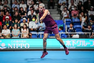 World No 1 Alcaraz sweats on ankle injury after opening win in Japan