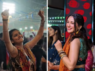 Rain-soaked Navratri in Mumbai sees Nikita Dutta’s Garba spirit
