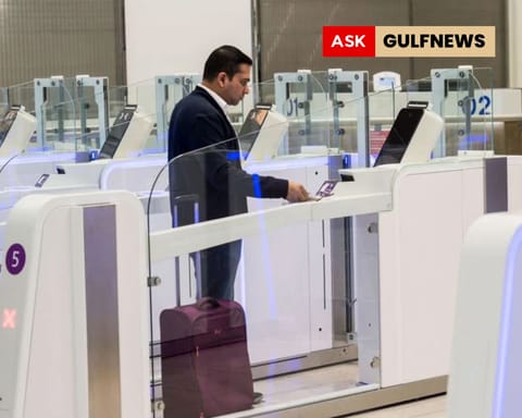 Passengers using smart gates at Dubai International Airport (DXB) Terminal - 3.