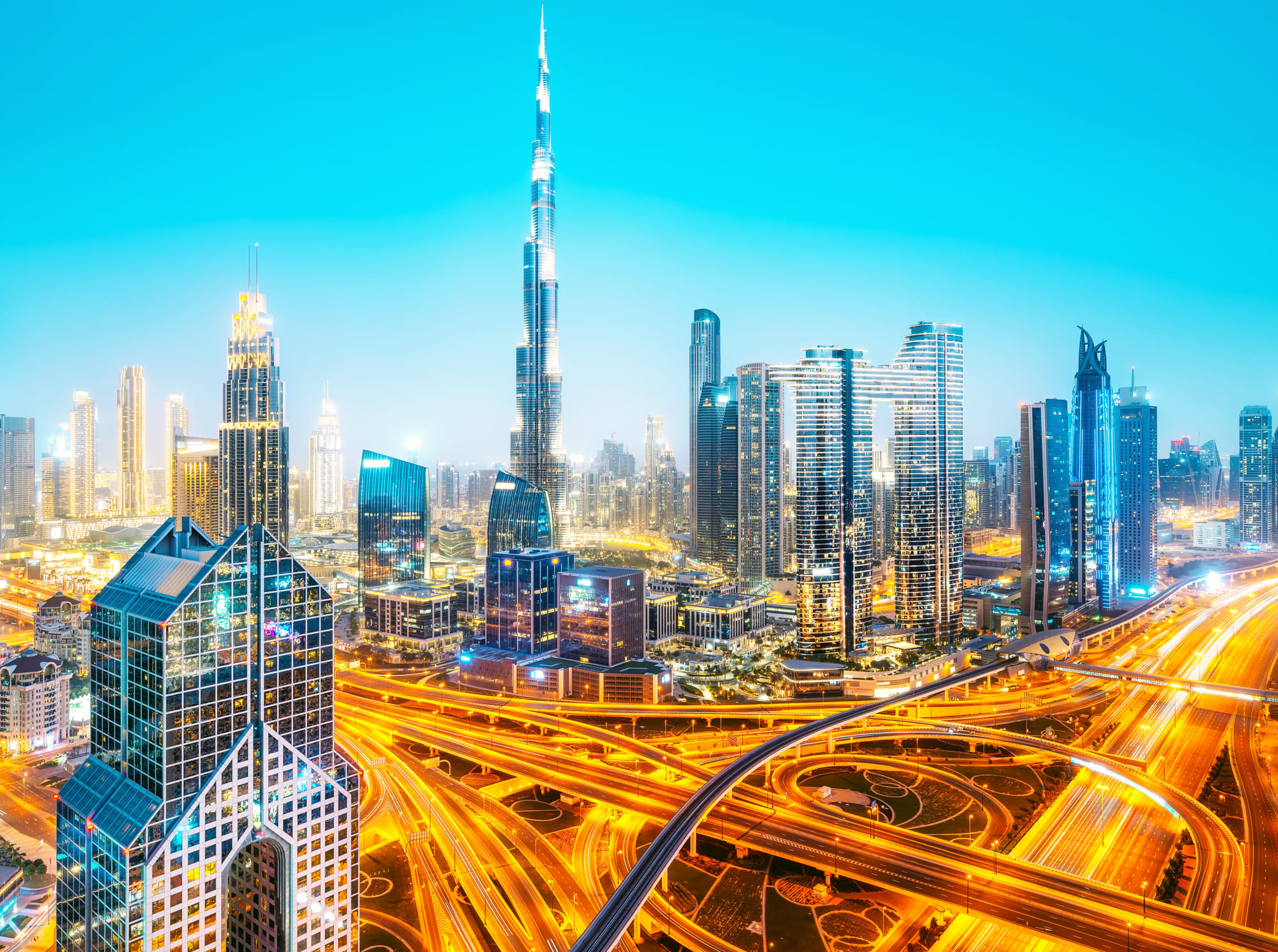 The First Interchange on Sheikh Zayed Road, a key gateway to Downtown Dubai and the Burj Khalifa district, stands as a vital artery in the city’s modern transport network.
