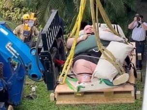 Obese man