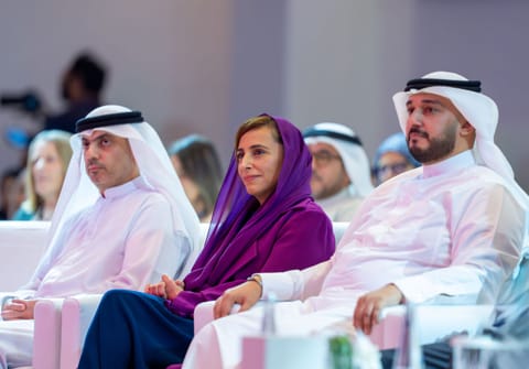 Sheikha Bodour bint Sultan Al Qasimi and attendees during the opening ceremony.