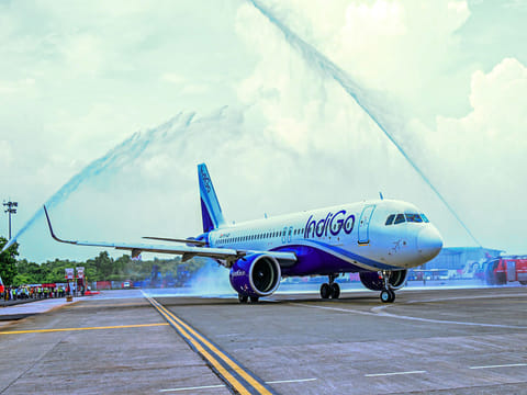 An Indigo aircraft.