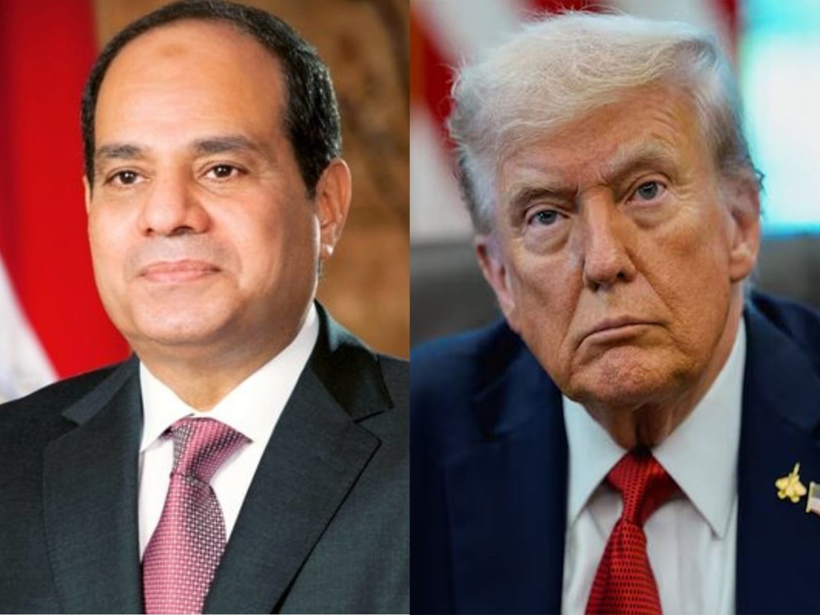 Egyptian President Abdel Fattah el-Sisi (Left) and US President Donald Trump (Right). 