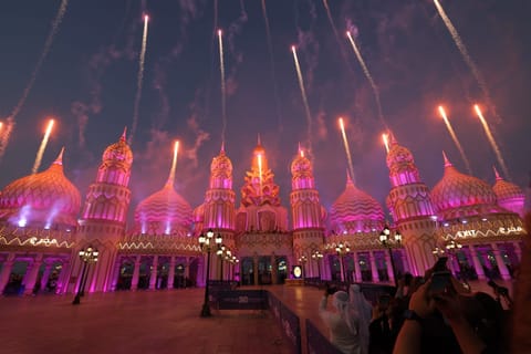 Fireworks light up the sky as Global Village returns.