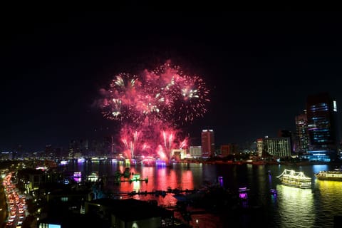 Light, colour, and magic! Watch Souk Al Seef sparkle with Diwali fireworks.