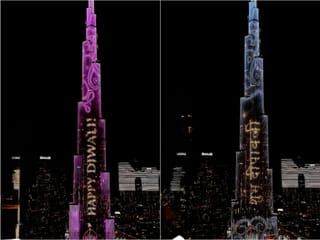 Burj Khalifa lights up in stunning Diwali display as Dubai celebrates Indian festival of lights 2025