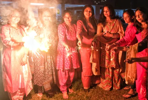 Bright lamps and glowing smiles define Diwali celebrations, as families gather to light diyas, exchange sweets, and share festive cheer from India to the UAE and beyond. 