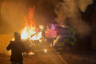 Six arrested at 'violent' protest outside Dublin asylum seeker hotel